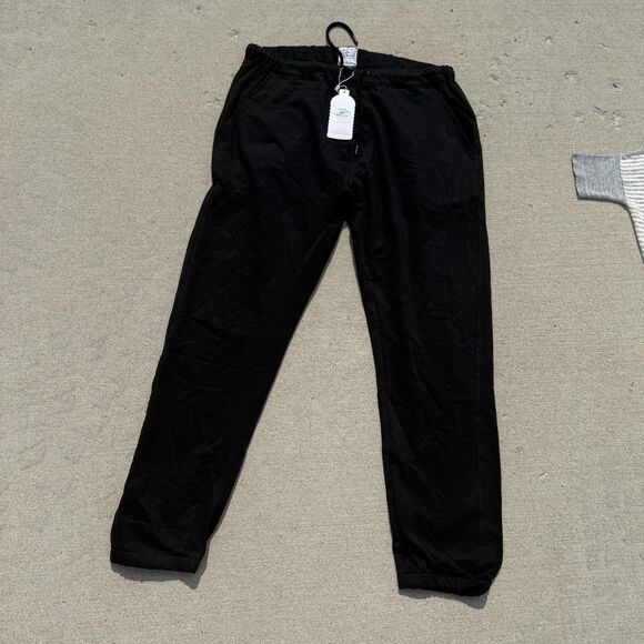 SAVE THE OCEAN Black Recycled Drawstring JOGGERS SWEATPANTS NWT $79.50 Large - Picture 3 of 5